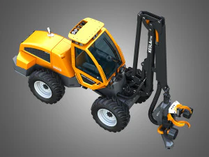 Sampo HR46X - Forestry Harvester 3D Model