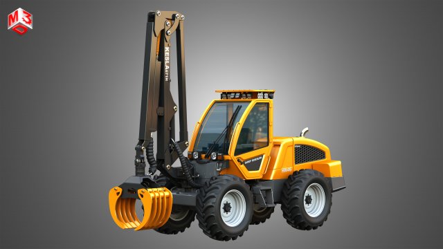 HR46X - Log Loader Modelo 3D .c4d .max .obj .3ds .fbx .stl .blend 