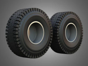 Mining Truck Wheels and Tires 3D Model