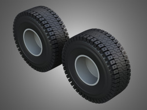 Mining Truck Wheels and Tires Model 3D