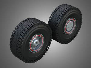 Mining Truck Wheels and Tires Model 3D