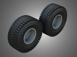 Mining Truck Wheels and Tires Model 3D
