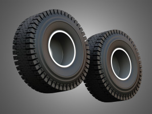 Mining Truck Wheels and Tires Model 3D