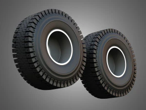 Mining Truck Wheels and Tires 3D Model