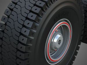 Mining Truck Wheels and Tires Model 3D