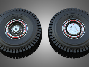 Mining Truck Wheels and Tires Model 3D