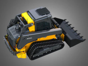 333G Compact Track Loader with Forestry Package - Bucket 3D Model