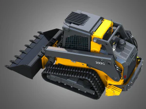 333G Compact Track Loader with Forestry Package - Bucket 3D Model