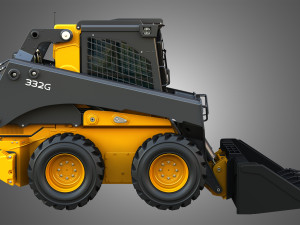 332G Skid Steer Loader with Forestry Package - Bucket 3D Model