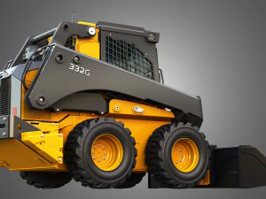 Міні-навантажувач 332G з лісовим пакетом - ковш 3D Модель