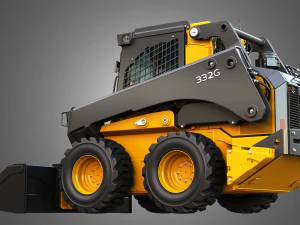 Міні-навантажувач 332G з лісовим пакетом - ковш 3D Модель