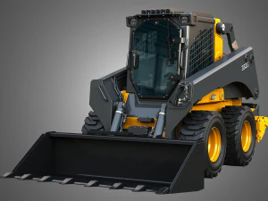 Міні-навантажувач 332G з лісовим пакетом - ковш 3D Модель