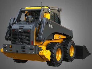 Міні-навантажувач 332G з лісовим пакетом - ковш 3D Модель