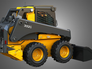 332G Skid Steer Loader with Forestry Package - Bucket 3D Model