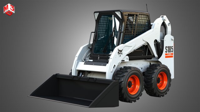 S185 Skid Steer Loader - Bucket 3D 模型 .c4d .max .obj .3ds .fbx .stl .blend 