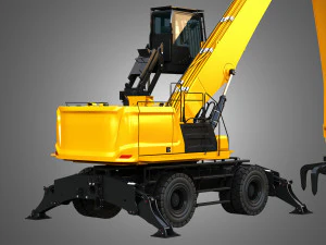 MH3050 - Pelle de manutention sur roues Modèle 3D