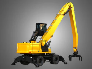 MH3050 - Pelle de manutention sur roues Modèle 3D