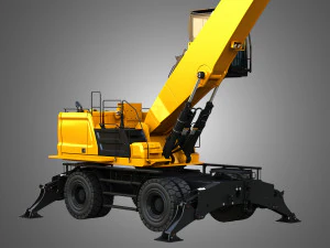 MH3050 - Pelle de manutention sur roues Modèle 3D