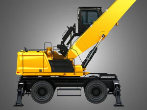 MH3050 - Pelle de manutention sur roues Modèle 3D