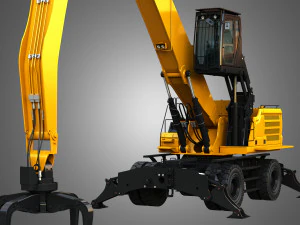 MH3050 - Pelle de manutention sur roues Modèle 3D