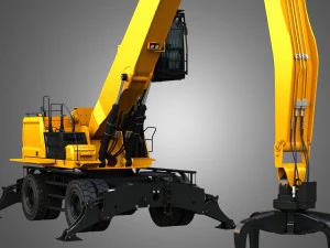 MH3050 - Pelle de manutention sur roues Modèle 3D