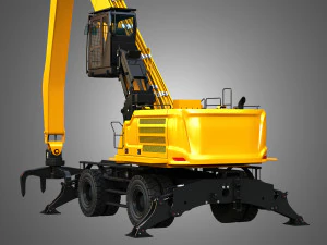 MH3050 - Pelle de manutention sur roues Modèle 3D