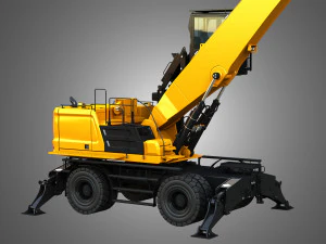 MH3050 - Pelle de manutention sur roues Modèle 3D