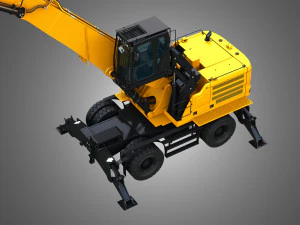 MH3050 - Pelle de manutention sur roues Modèle 3D