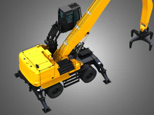 MH3050 - Pelle de manutention sur roues Modèle 3D