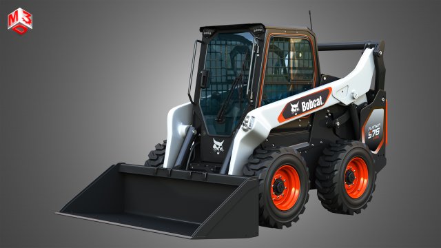 S76 Platinum Skid Steer Loader - Bucket 3D Model .c4d .max .obj .3ds .fbx .stl .blend 