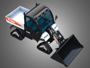 UW56 - Toolcat Quad Tracks - Utility Work Machine - Bucket 3D Model