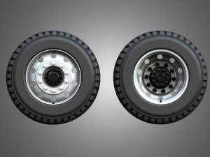 Twin Truck Wheels and Tires TWT1 3D Модель