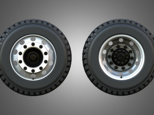 Twin Truck Wheels and Tires TWT2 3D 모델