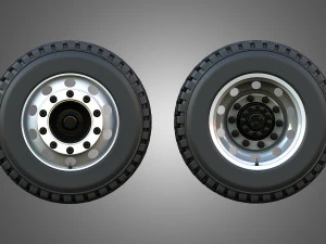 Twin Truck Wheels and Tires TWT2 3D Model