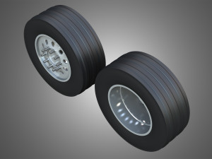 Twin Truck Wheels and Tires TWT3 Modelo 3D