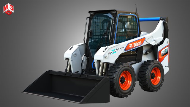 S7X All Electric Skid Steer Loader - Bucket 3D Модель .c4d .max .obj .3ds .fbx .stl .blend 