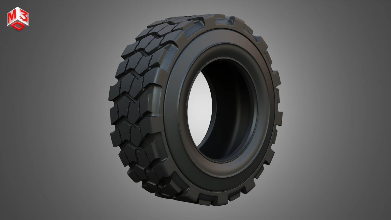 Tractor Tire 002 - One Piece 3D Model .c4d .max .obj .3ds .fbx .stl .blend