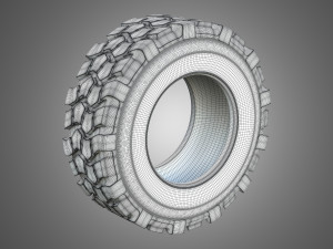 Tractor Tire 002 - One Piece 3D 模型
