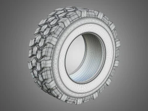 Tractor Tire 002 - One Piece 3D Model