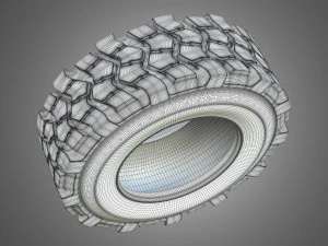 Tractor Tire 002 - One Piece 3D Model