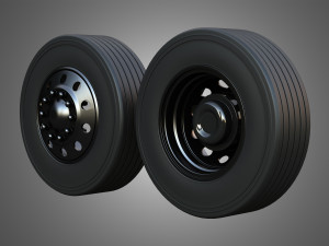 Twin Truck Wheels and Tires TWT4 3D Модель
