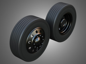 Twin Truck Wheels and Tires TWT4 3D Модель
