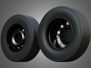 Twin Truck Wheels and Tires TWT4 3D Модель