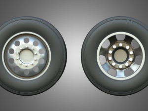 Twin Truck Wheels and Tires TWT5 Model 3D
