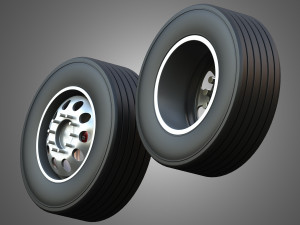 Twin Truck Wheels and Tires TWT5 Model 3D