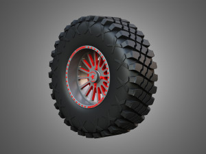 Buggy Wheel and Tire 2 3D मॉडल
