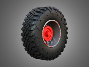 Buggy Wheel and Tire 2 3D मॉडल