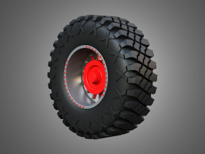 Buggy Wheel and Tire 2 3D मॉडल