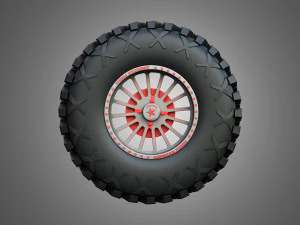 Buggy Wheel and Tire 2 3D Model