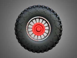 Buggy Wheel and Tire 2 3D मॉडल